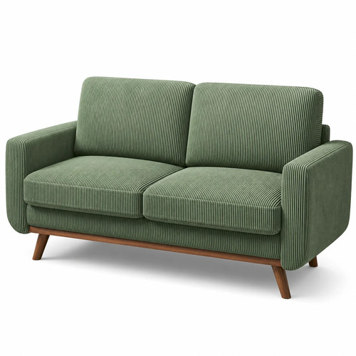 Green corduroy chesterfield - green,